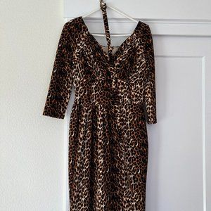 Vixen by Micheline Pitt | Large Starlet Wiggle Dress in Leopard